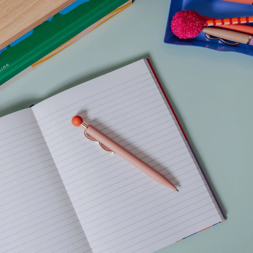 Papier Penne Color Pink Curve Ballpoint Pen