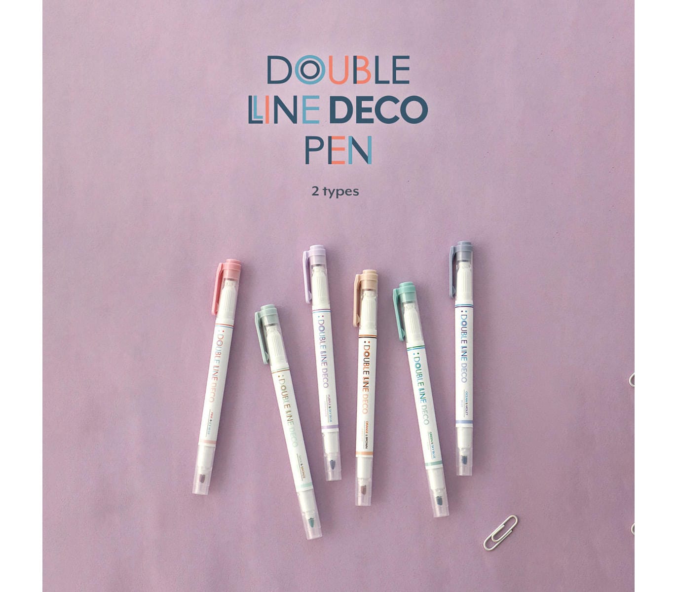 Iconic Penne Double Line + Highlighter Pens Lake- set da 3