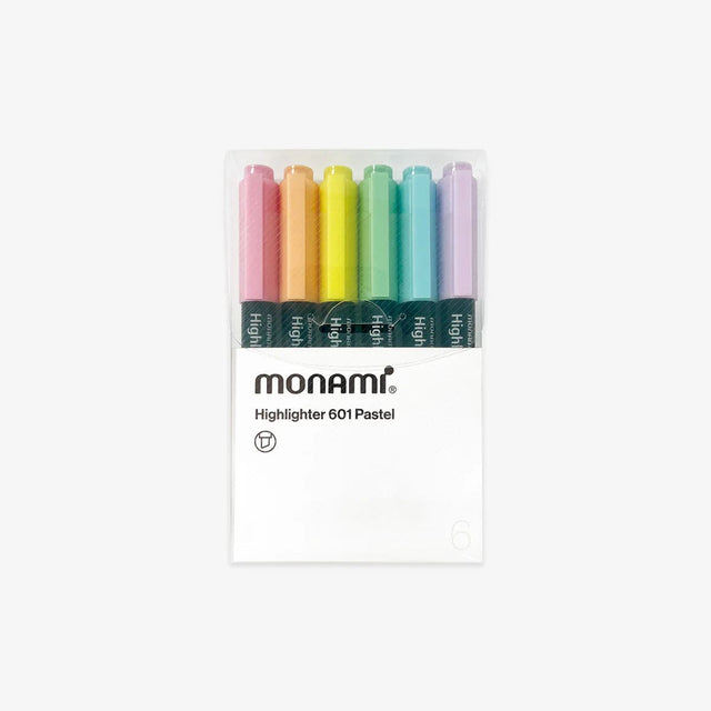 Monami Penne 6 EVIDENZIATORI Highlighter 601 Pastel - set di evidenziatori