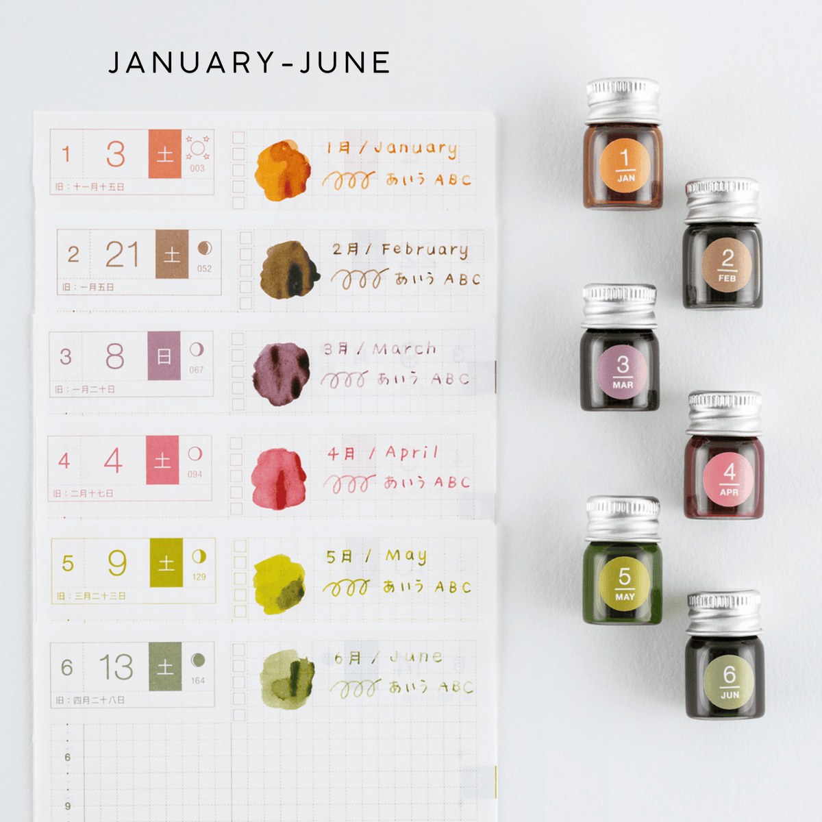 Hobonichi Penne JANUARY - JUNE Hobonichi Accessories: Kakimori Mini Ink Bottle Set
