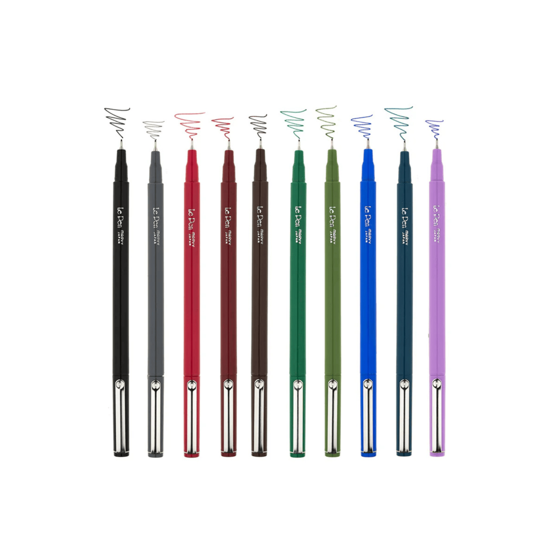 Marvy Huchida Penne Le Pen Set da 10 - Dark