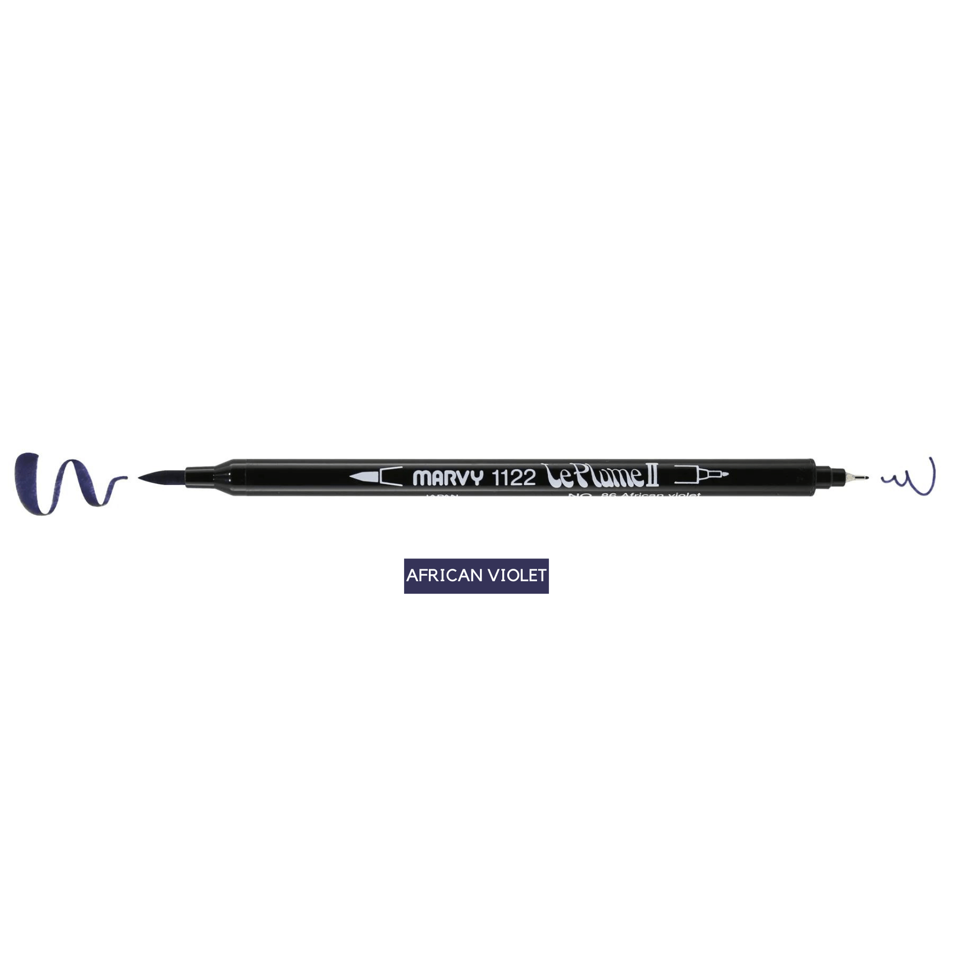 Marvy Penne AFRICAN VIOLET Le Plume II - Brush pen & Fineliner - doppia punta