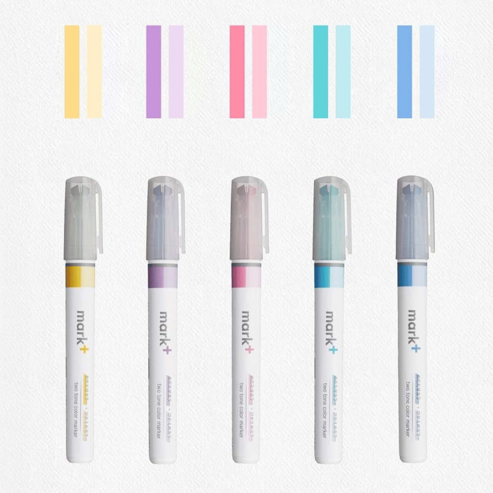 KOKUYO Penne Mark + 2 Tone Marker - Set of 5 - Type 1