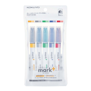 KOKUYO Penne Mark + 2 Tone Marker - Set of 5 - Type 2