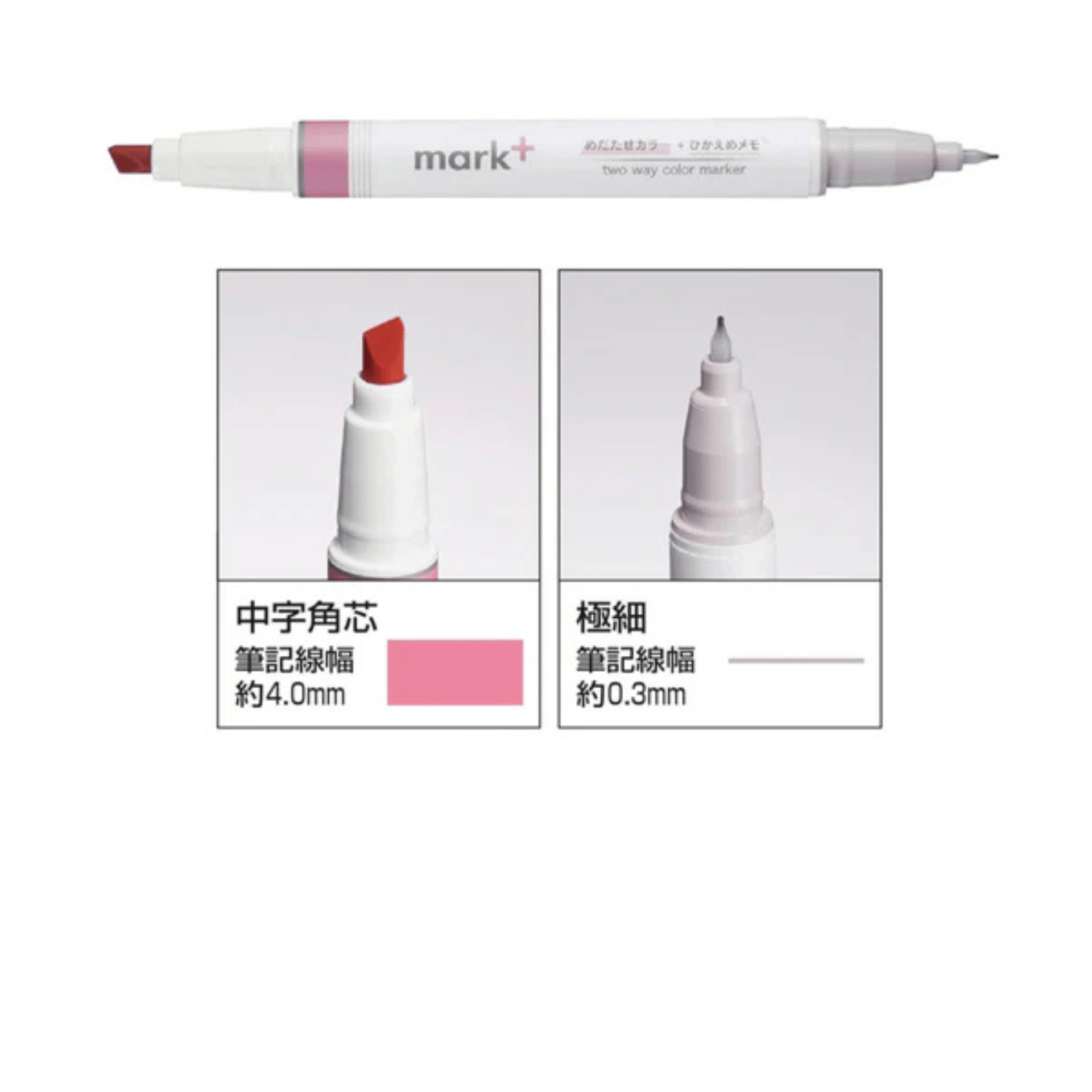 KOKUYO Penne Mark + 2 Way Marker - Set of 5 - Gray Color