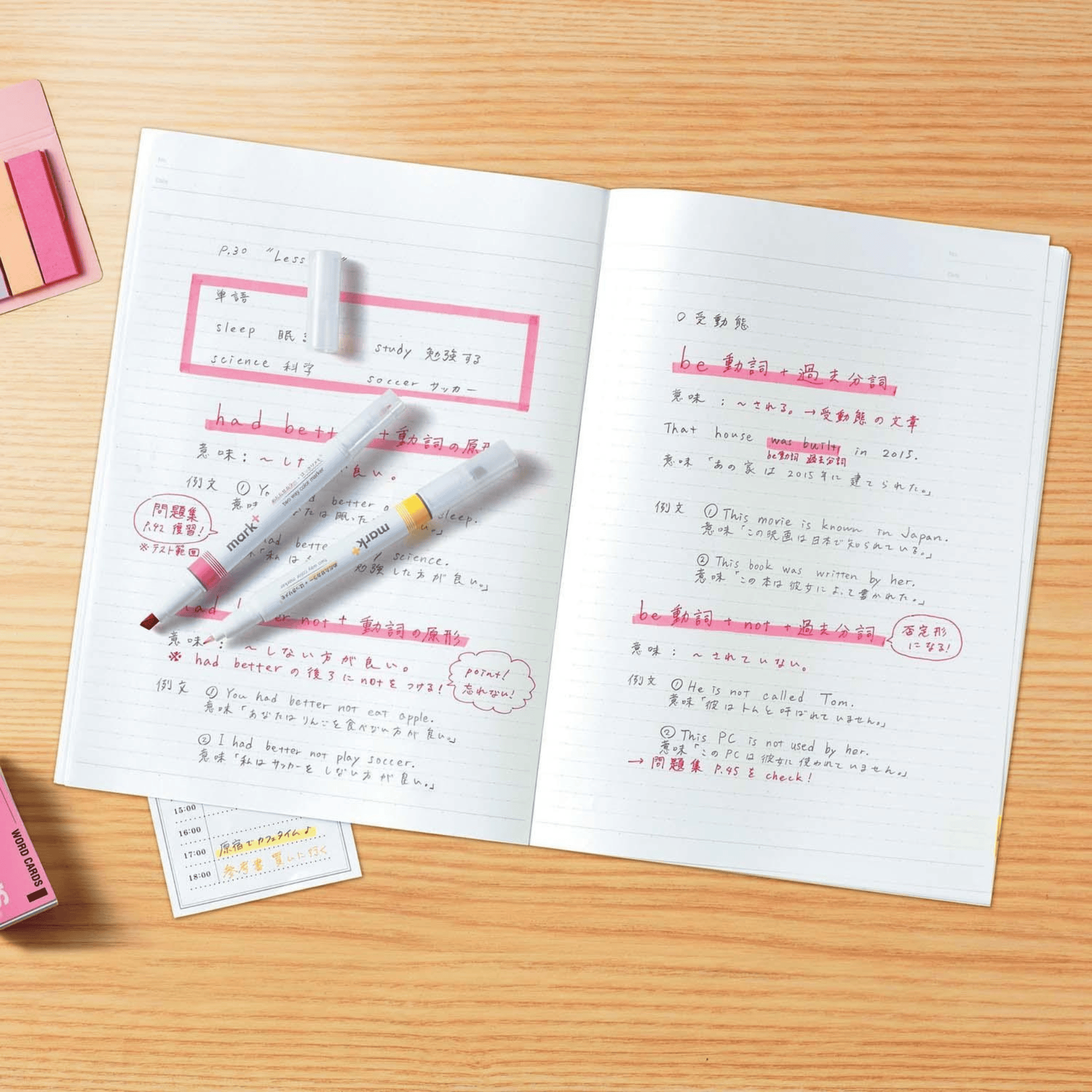 KOKUYO Penne Mark + 2 Way Marker - Set of 5 - Type 1