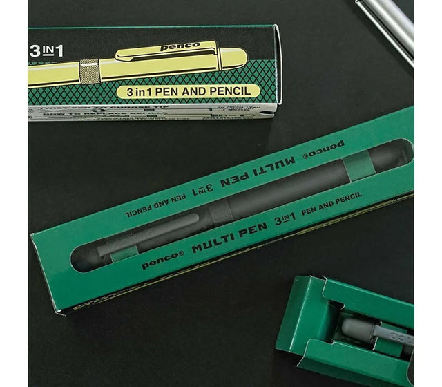 Penco Penne Multi Pen Charcoal Grey - 3 in 1