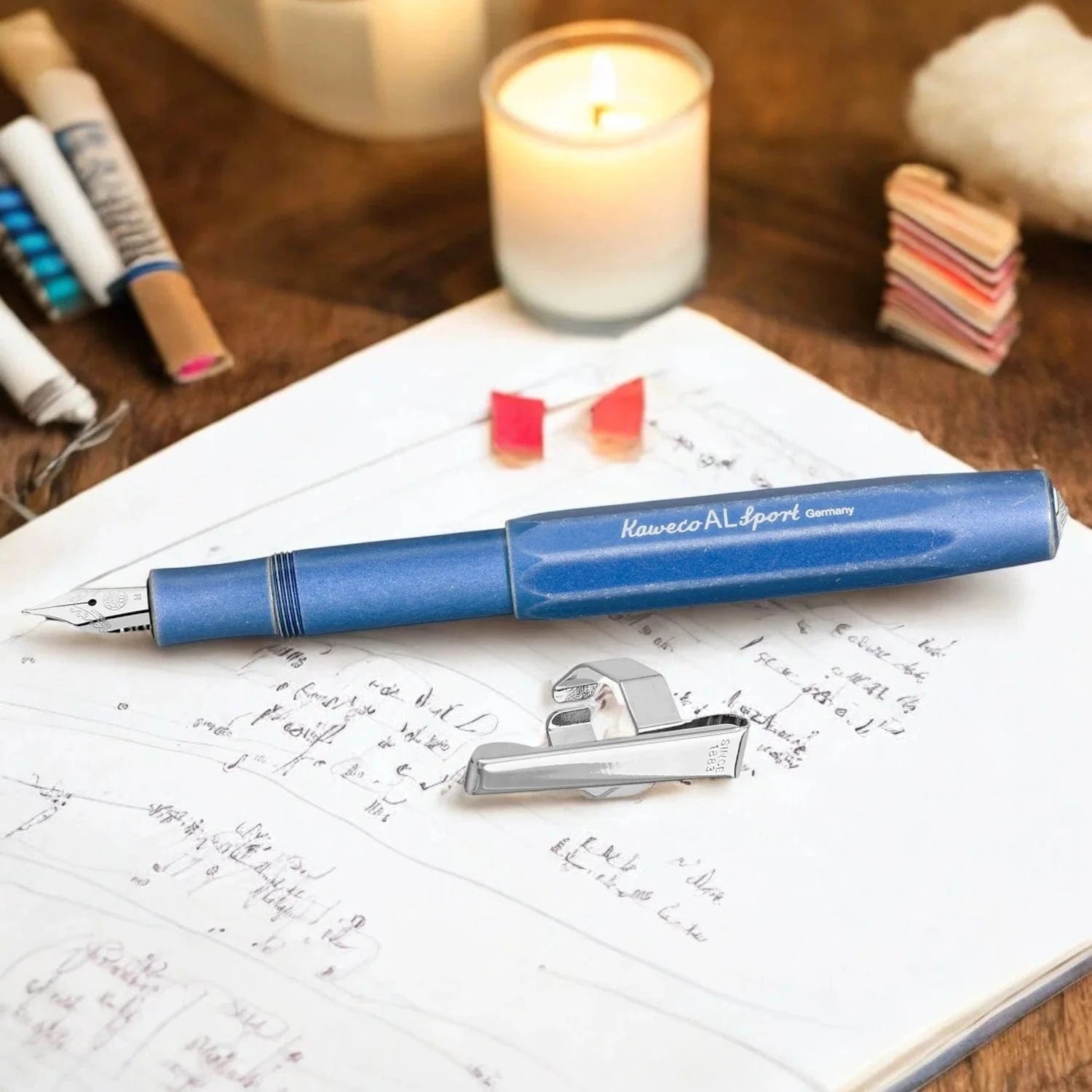 Kaweco Penne Penna Stilografica AL Sport - Stonewashed Blue