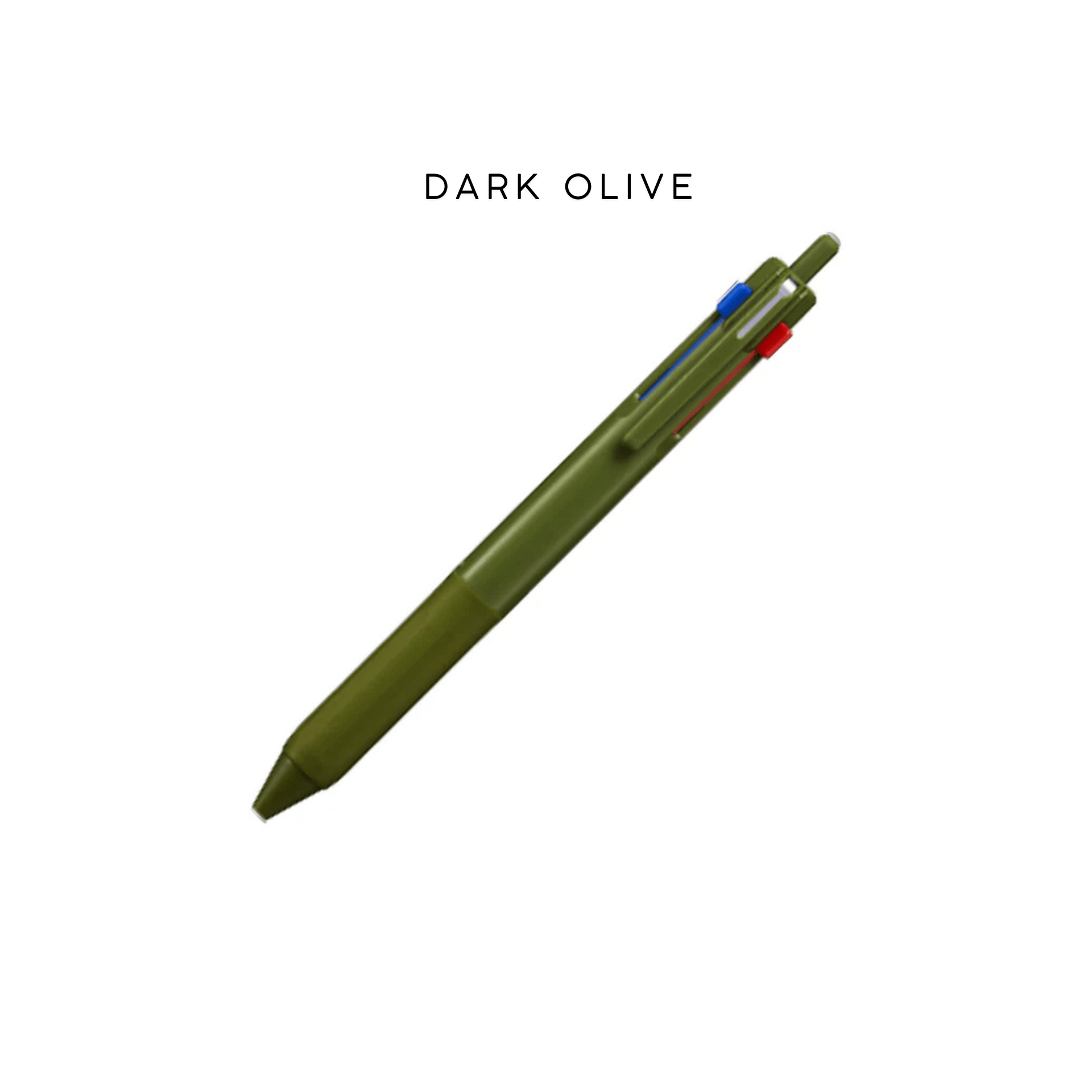 Mitsubishi Pencil Penne DARK OLIVE - 0.7mm Penna Uni-Ball Jetstream - 3 colori