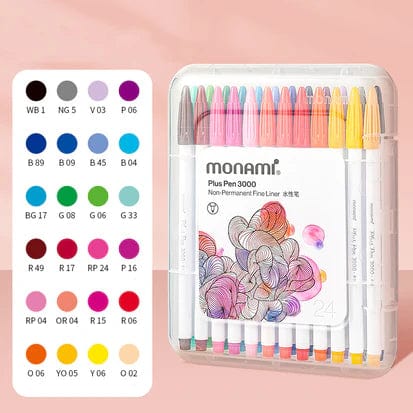 Monami Penne Set di penne Monami Plus Pen 3000 - 24 colori