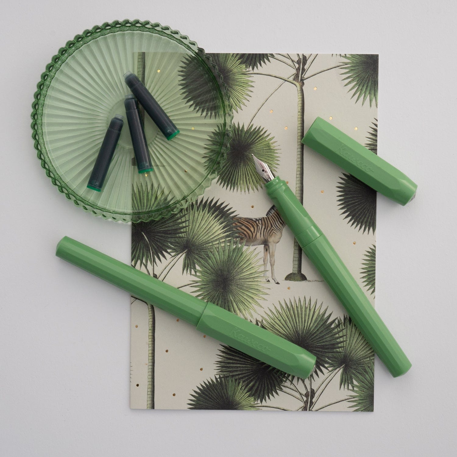 Kaweco Penne Set Stilografica Perkeo Jungle green