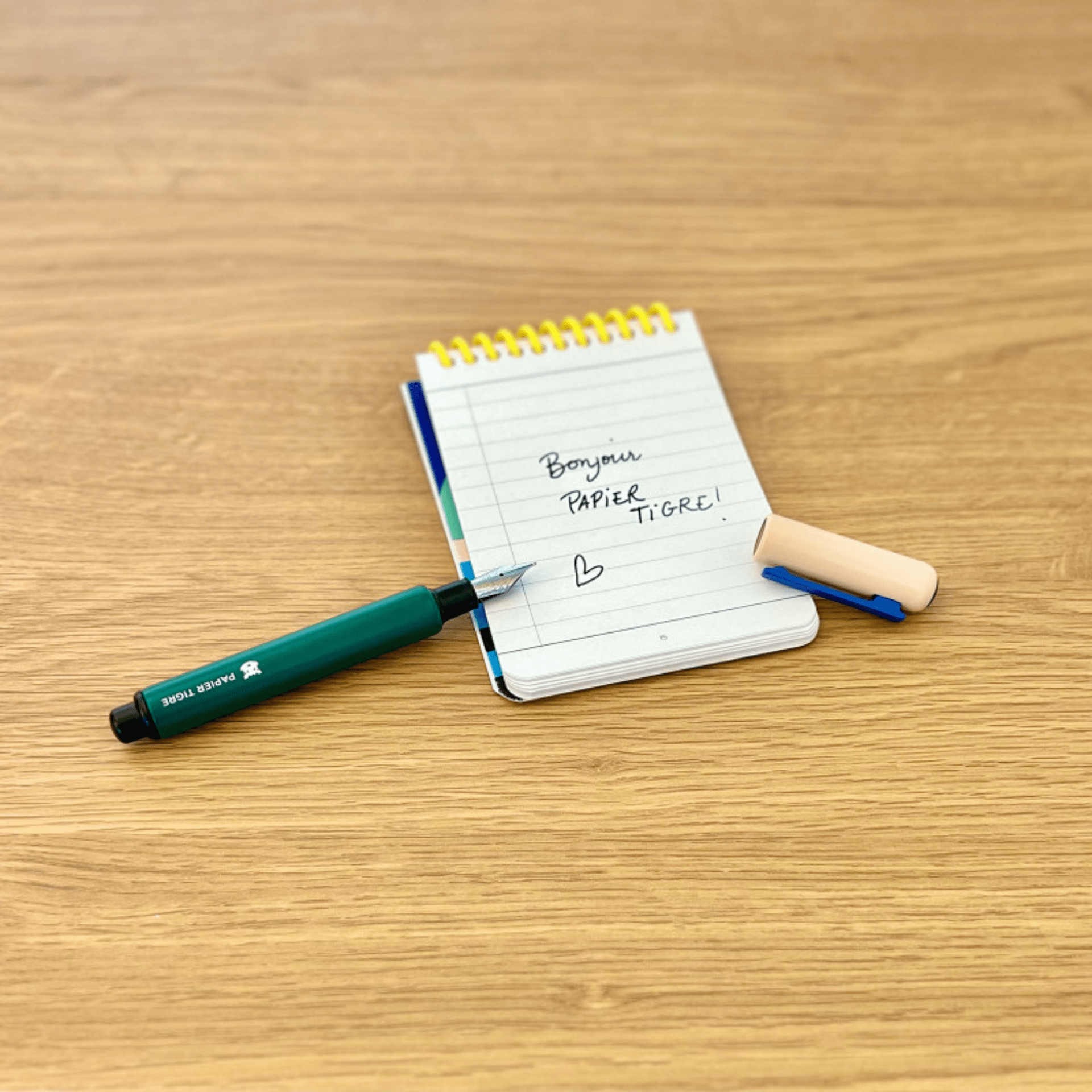 Papier Tigre Penne Stilografica Tigre - Green & Pink