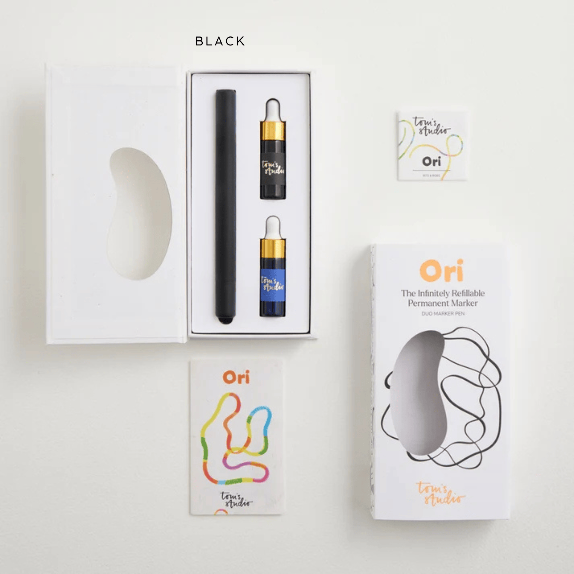 Tom's Studio Penne BLACK The Ori Permanent - Marker Pen
