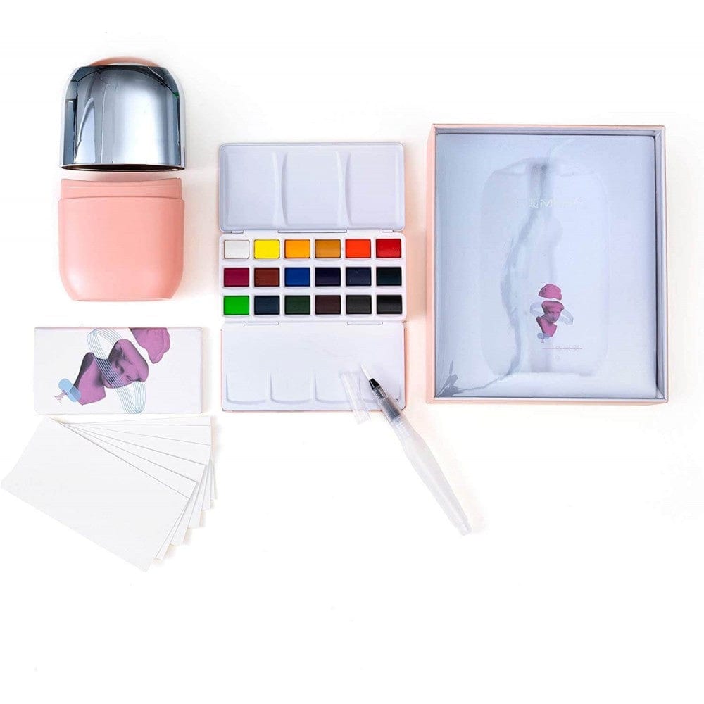 Himi Pittura PINK Watercolor paint set - 18 colors