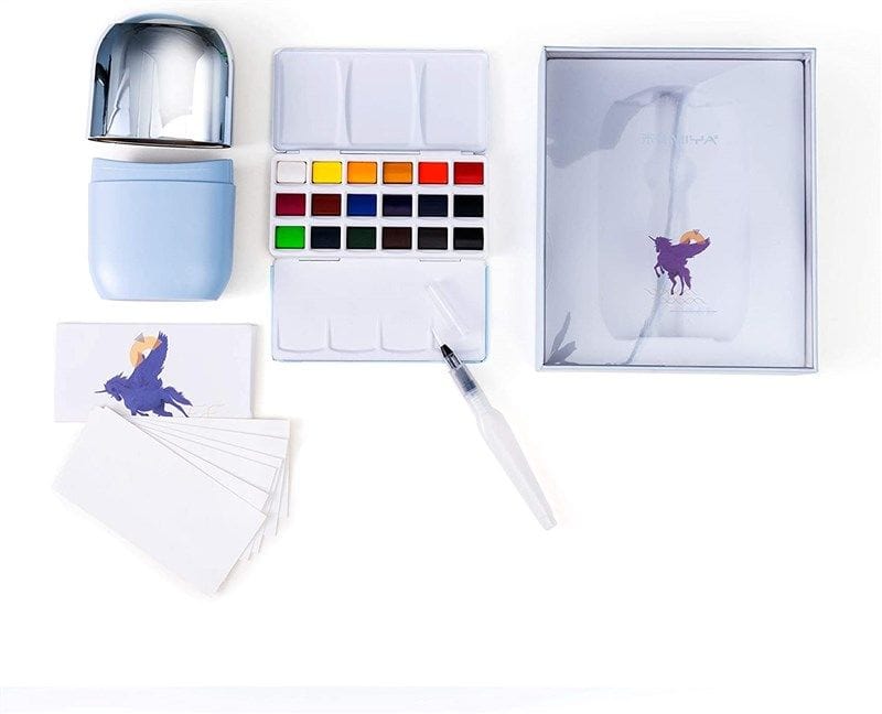 Himi Pittura BLUE Watercolor paint set - 18 colors