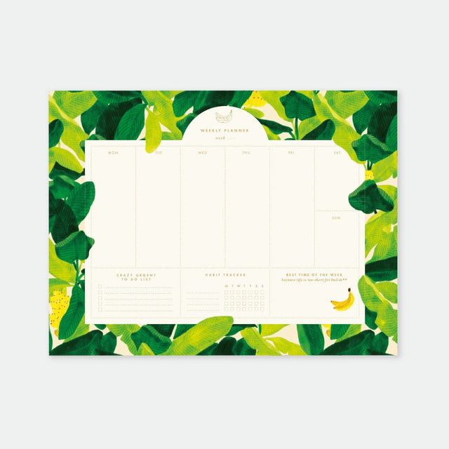 All The Way To Say Planner Beverly Hills Bananas Leaves Desk Planner Weekly