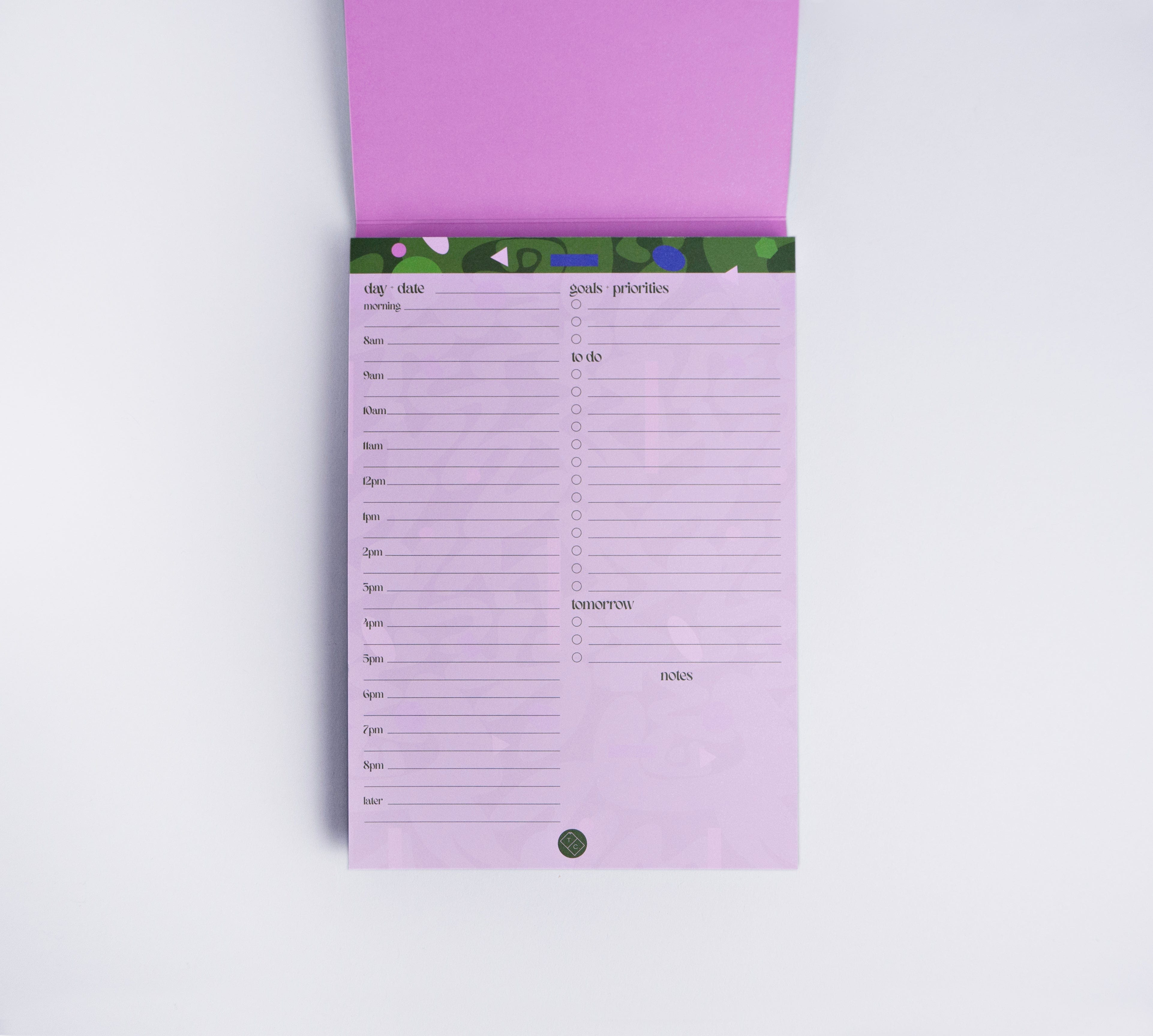 The Completist Planner Daily Planner Pad August