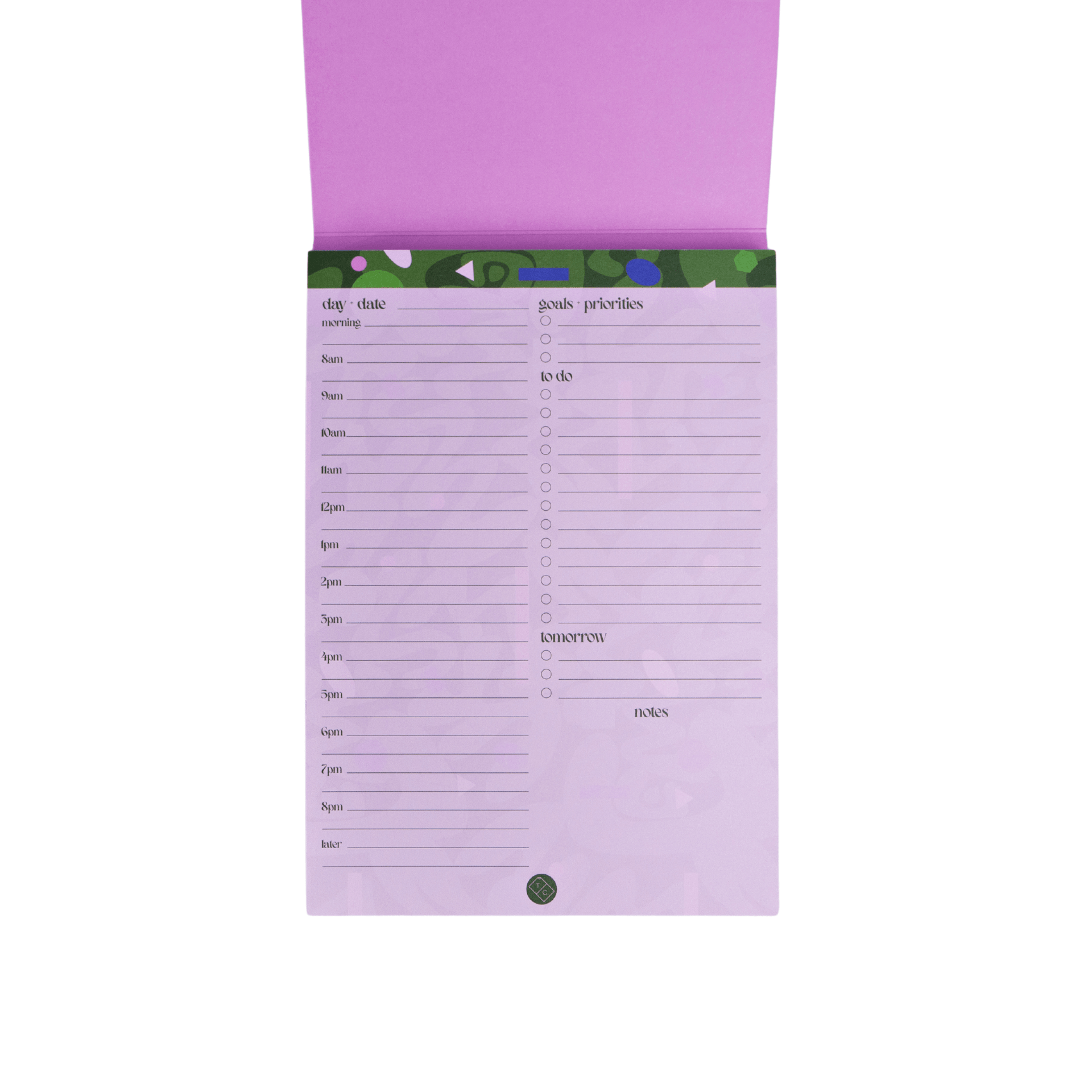 The Completist Planner Daily Planner Pad August