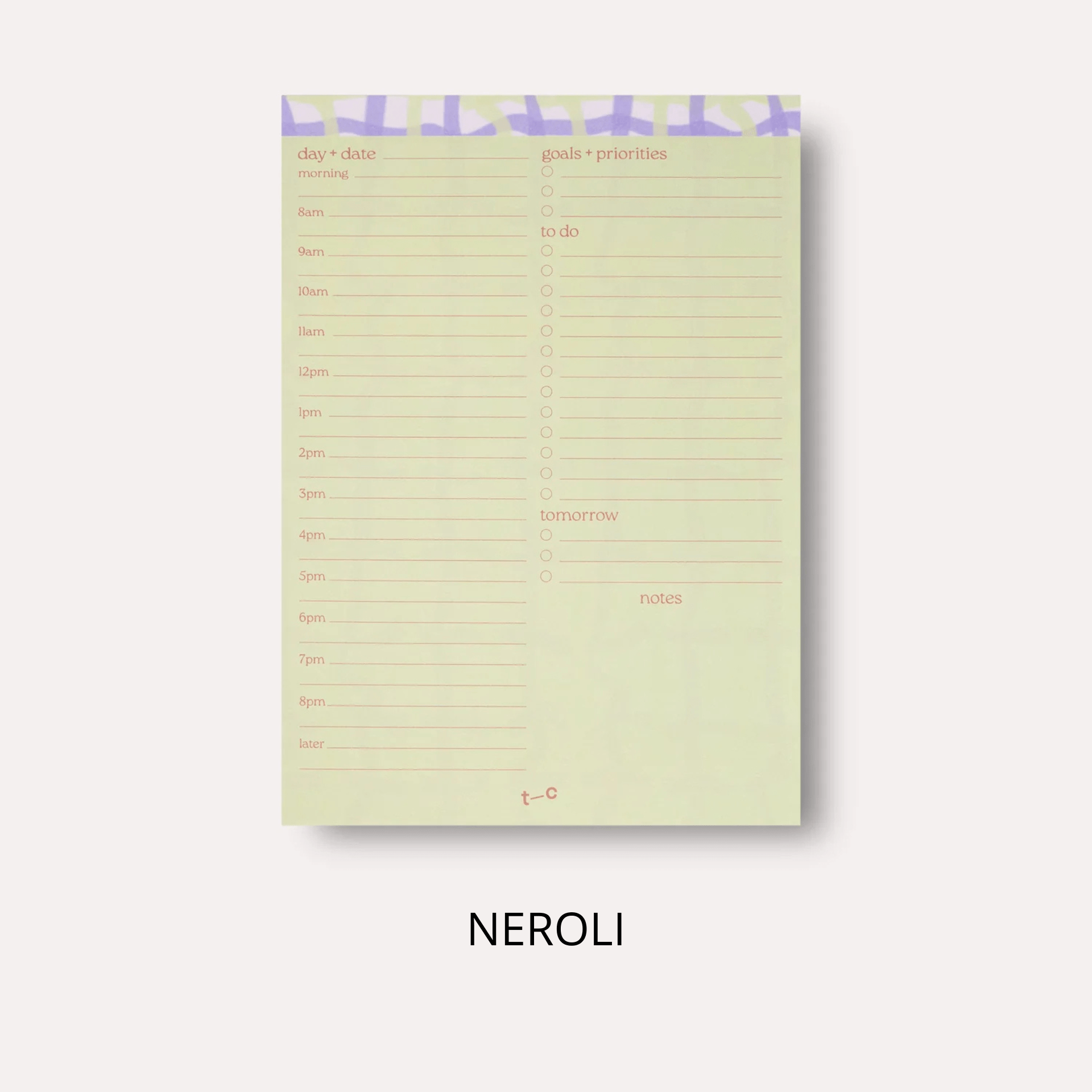 The Completist Planner NEROLI Daily Planner Pad