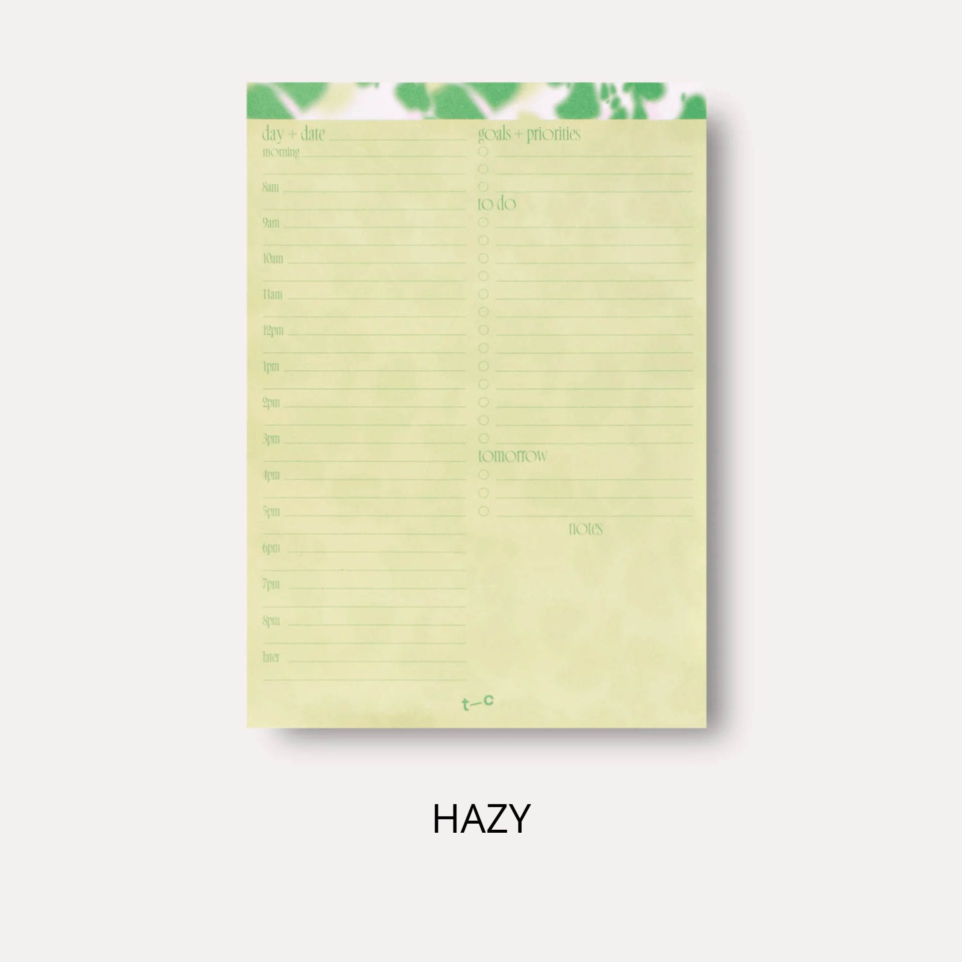The Completist Planner HAZY Daily Planner Pad