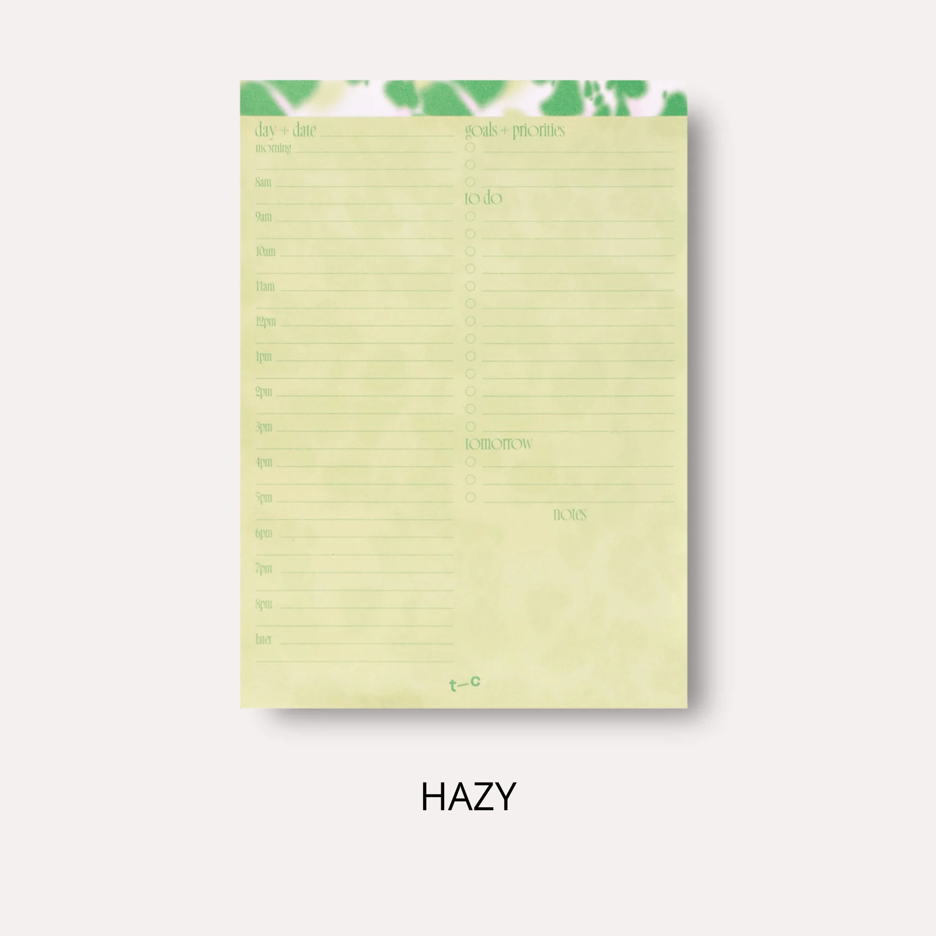The Completist Planner HAZY Daily Planner Pad
