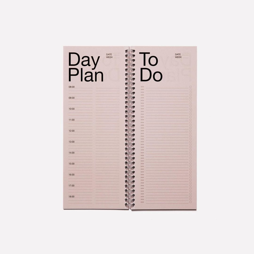 Marjolein Delhaas Planner Day Plan & Things To Do - Washed Pink
