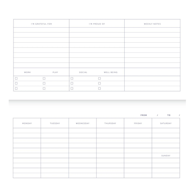 A-Journal Planner Desk Planner Checkered