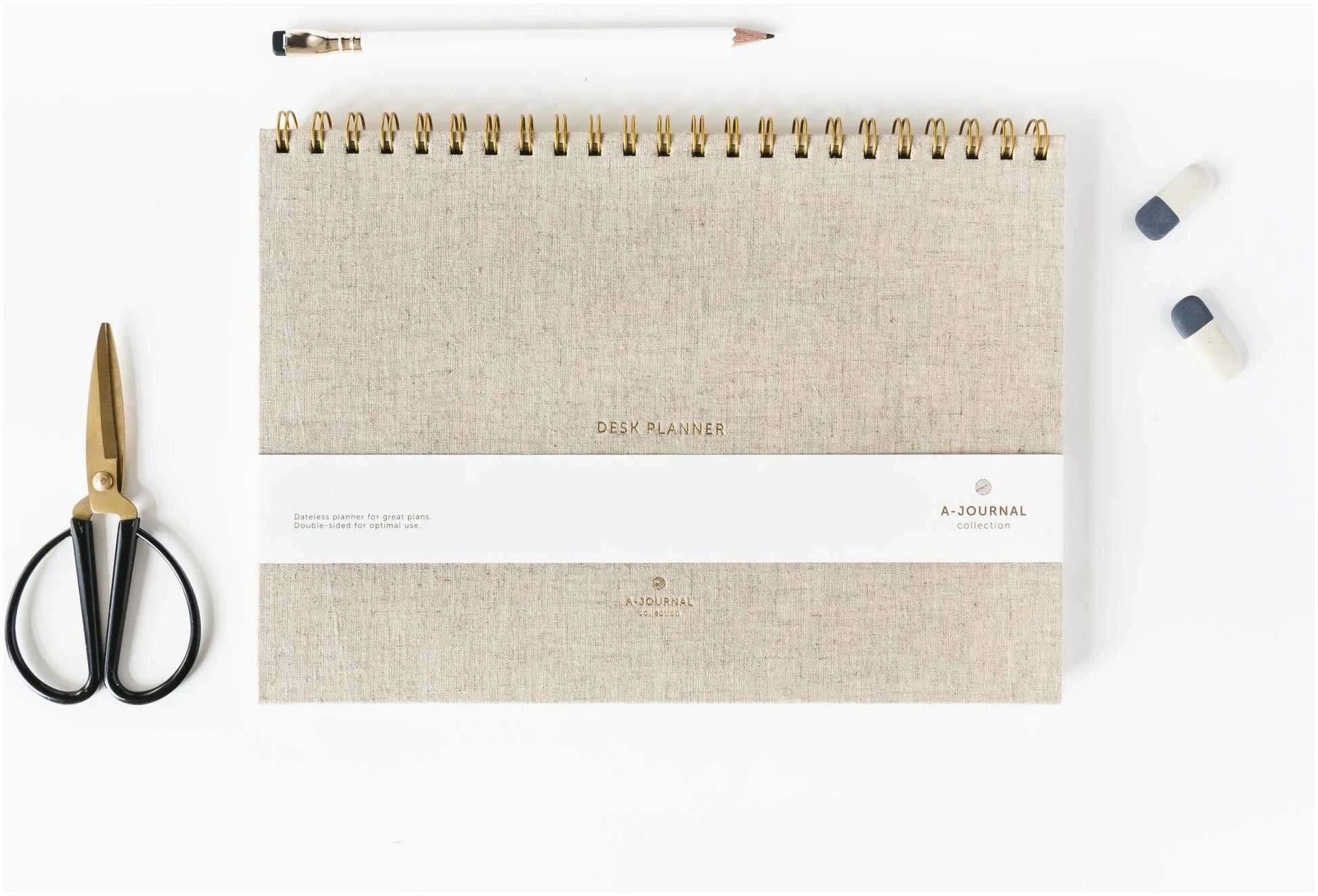 A-Journal Planner Desk Planner Linen