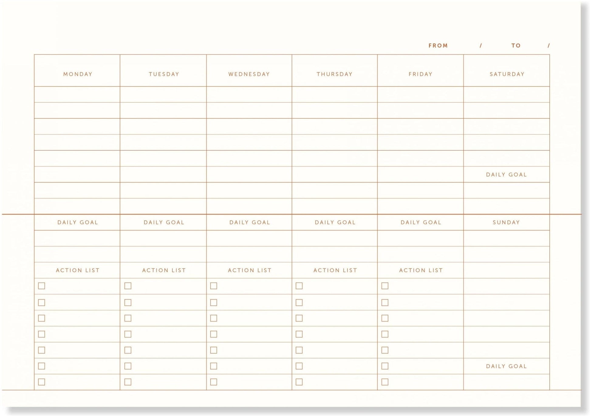 A-Journal Planner Desk Planner Linen
