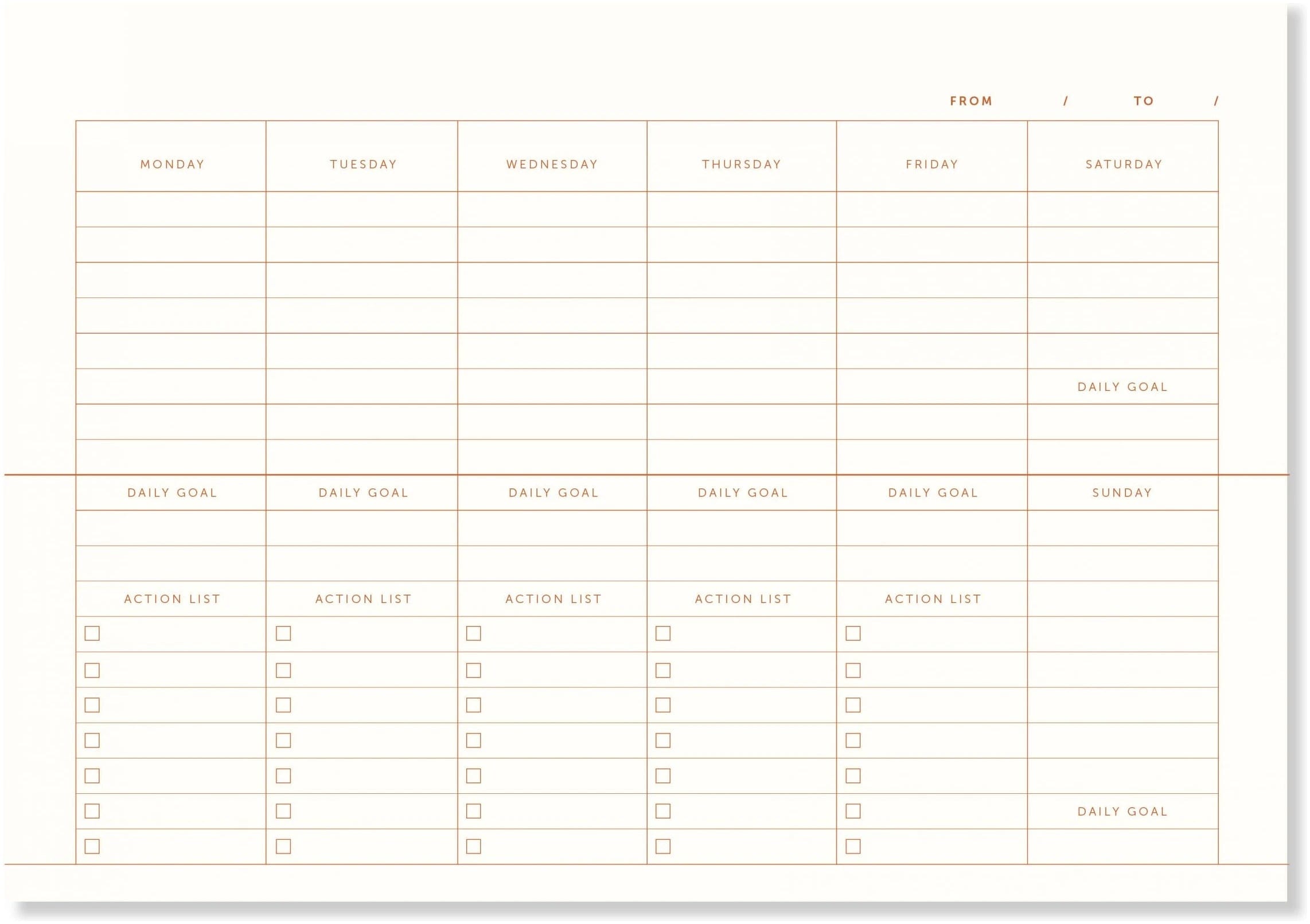 A-Journal Planner Desk Planner Linen