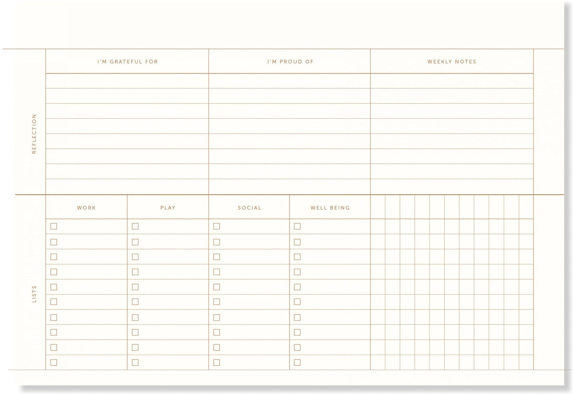 A-Journal Planner Desk Planner Linen