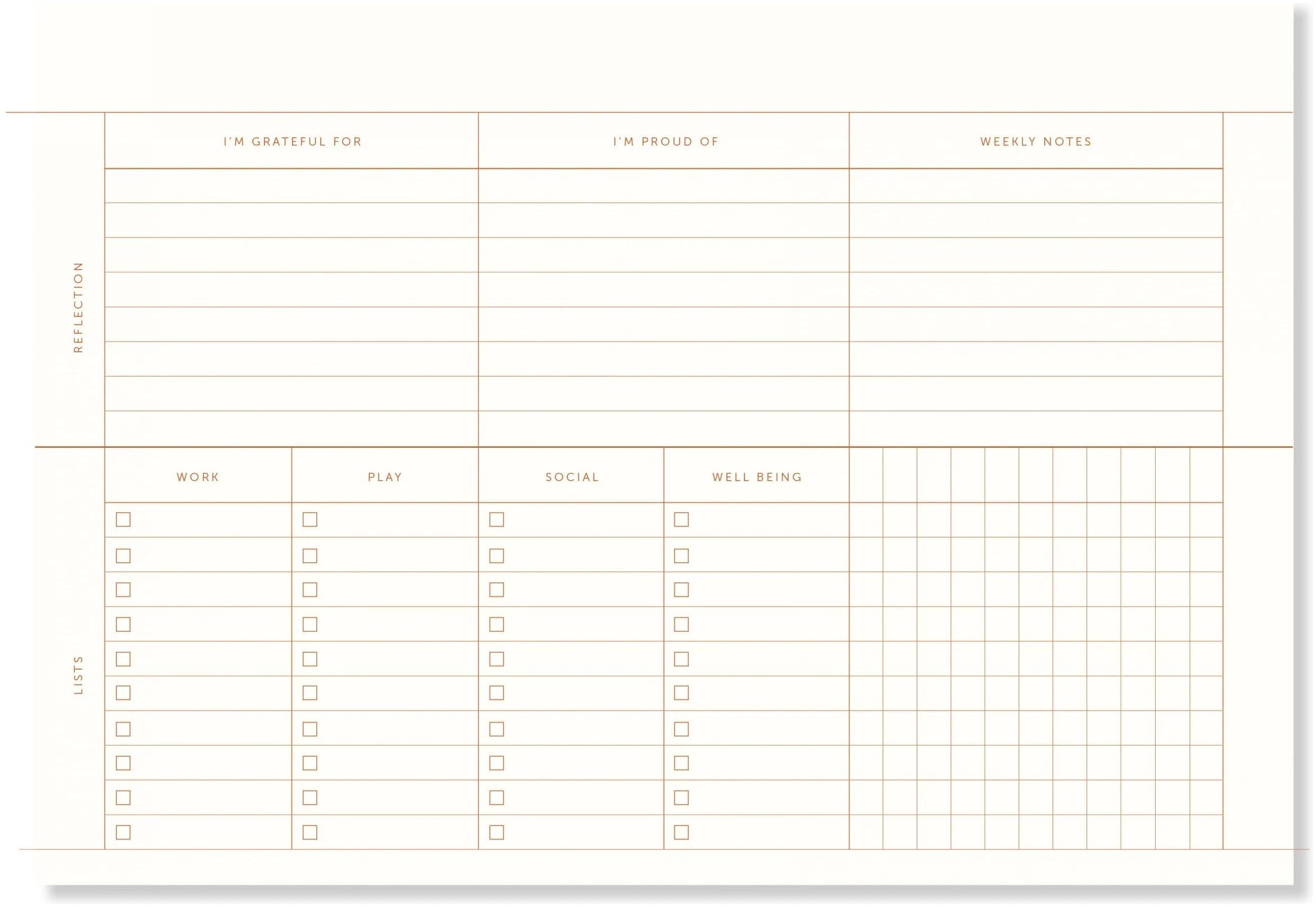 A-Journal Planner Desk Planner Linen