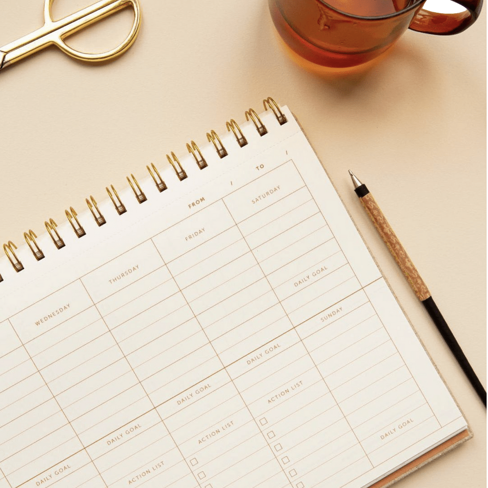 A-Journal Planner Desk Planner Linen