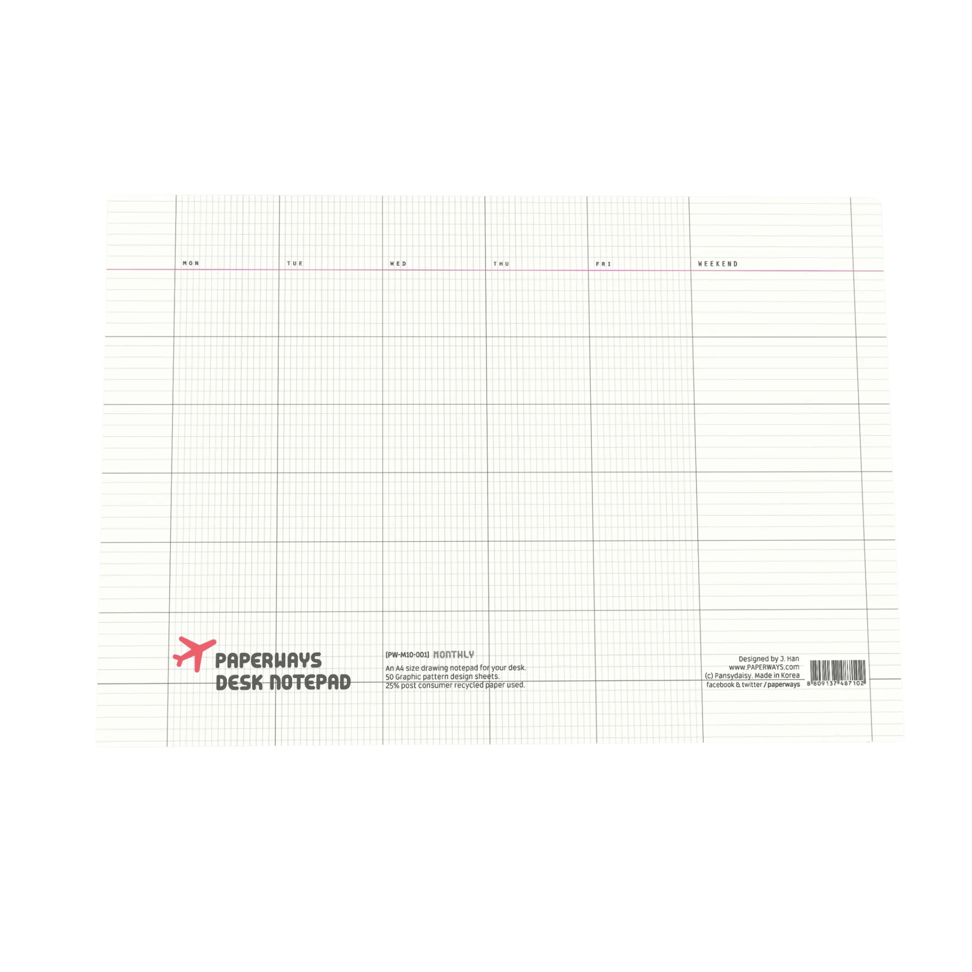 Paperways Planner Desk Planner Monthly Paperways