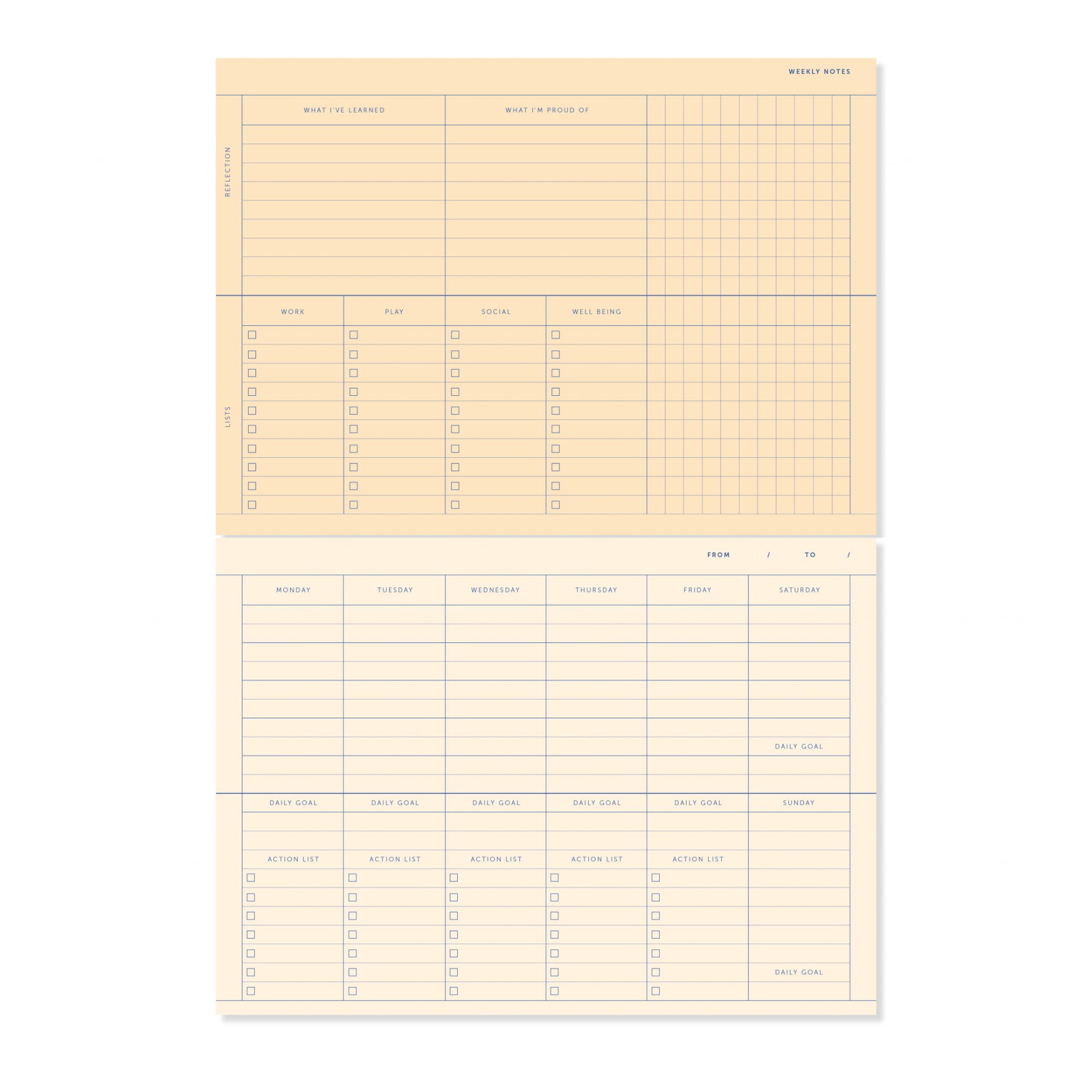 A-Journal Planner Desk Planner Red