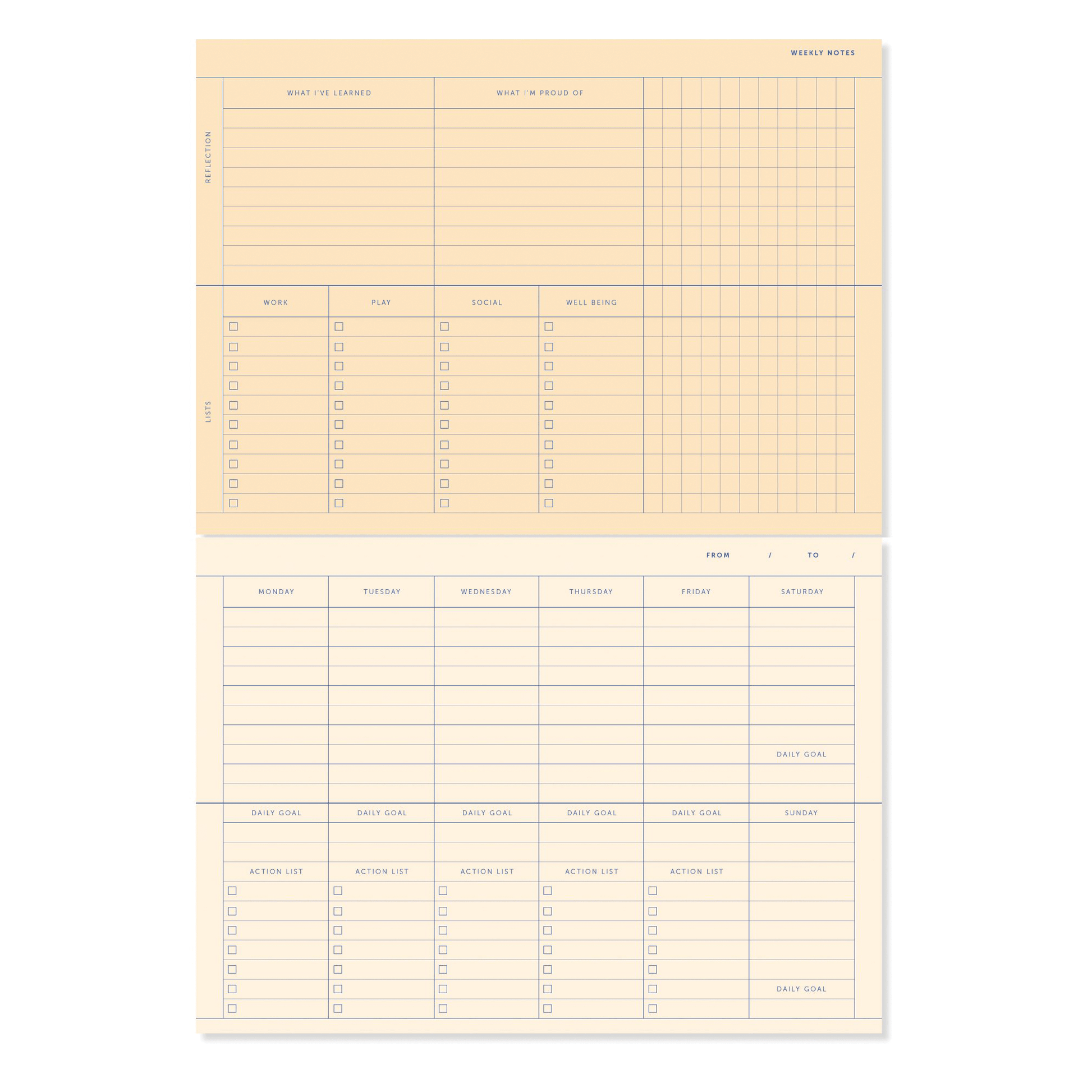 A-Journal Planner Desk Planner Red