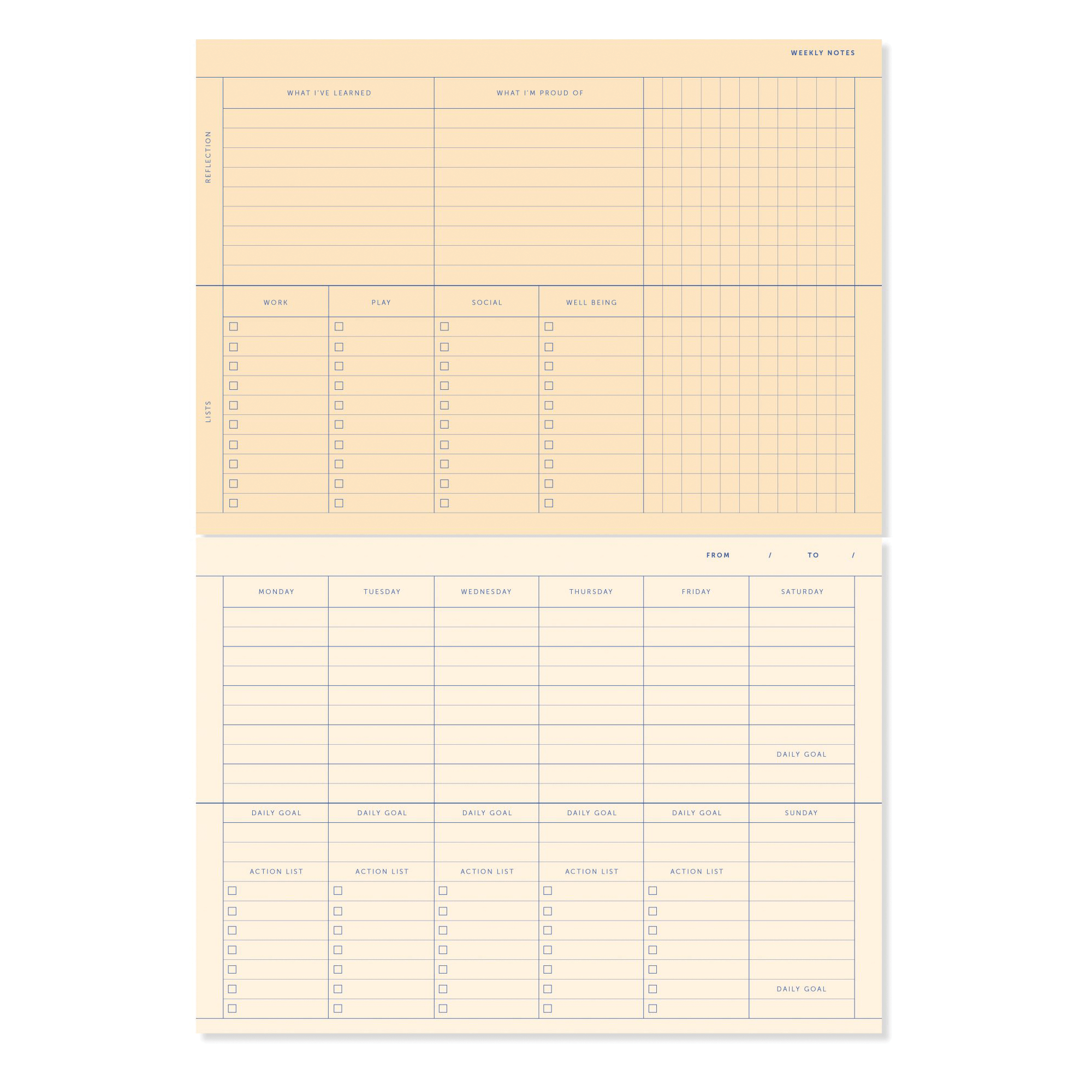 A-Journal Planner Desk Planner Red
