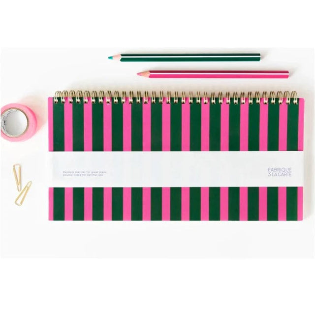 A-Journal Planner Desk Planner Stripes Pink