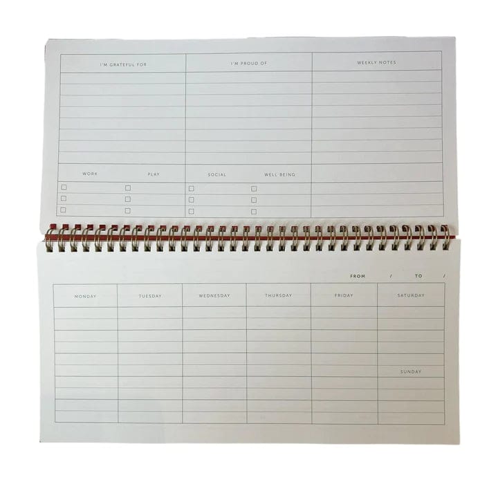 A-Journal Planner Desk Planner Stripes Yellow