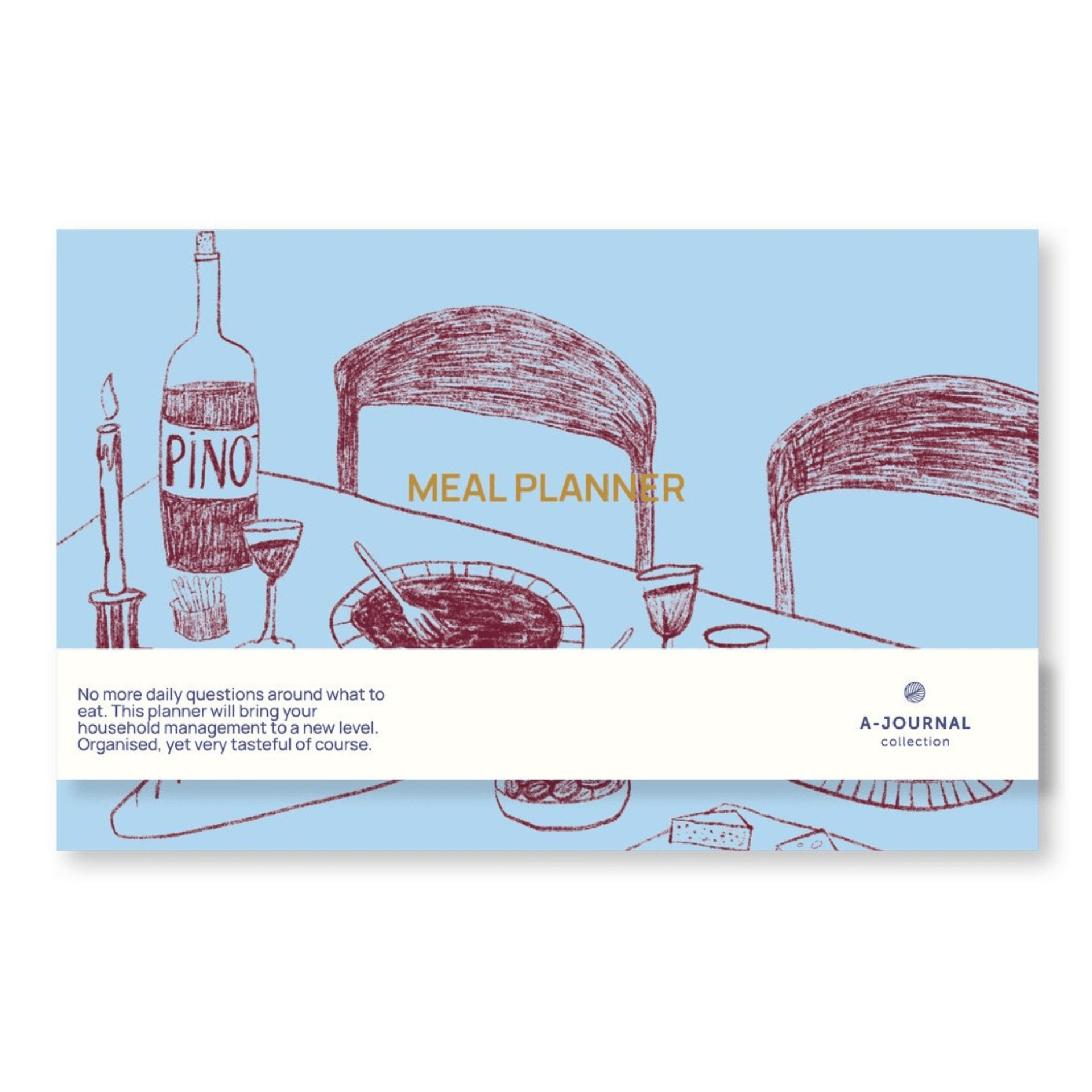 A-Journal Planner Meal Planner Blue&Red