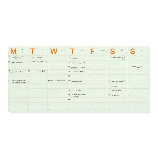 Mishmash Planner WEEKLY TIME BLOCK Notepad Large MishMash