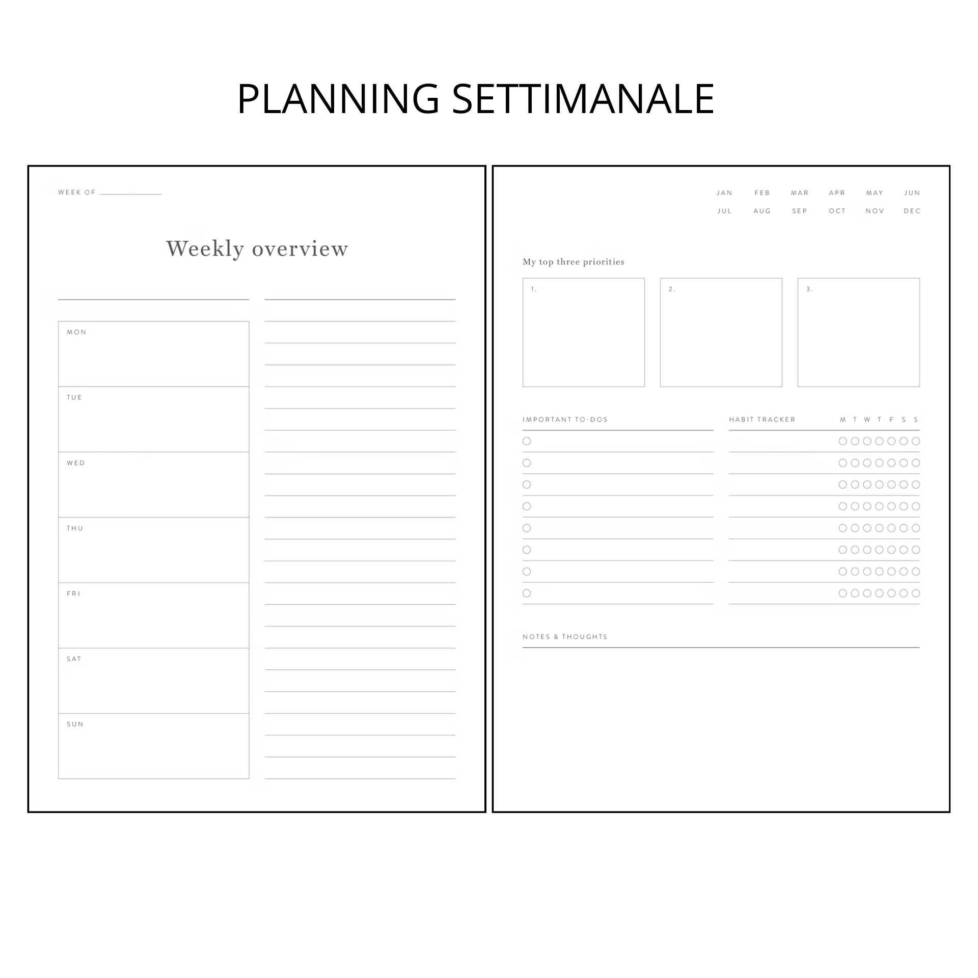 Papier Planner Planner Giornaliero Colourblock