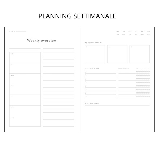 Papier Planner Planner Giornaliero Colourblock