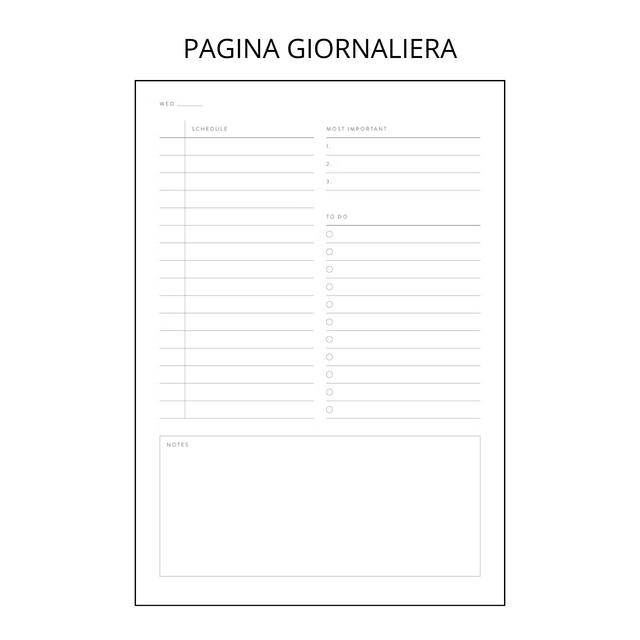 Papier Planner Planner Giornaliero Colourblock