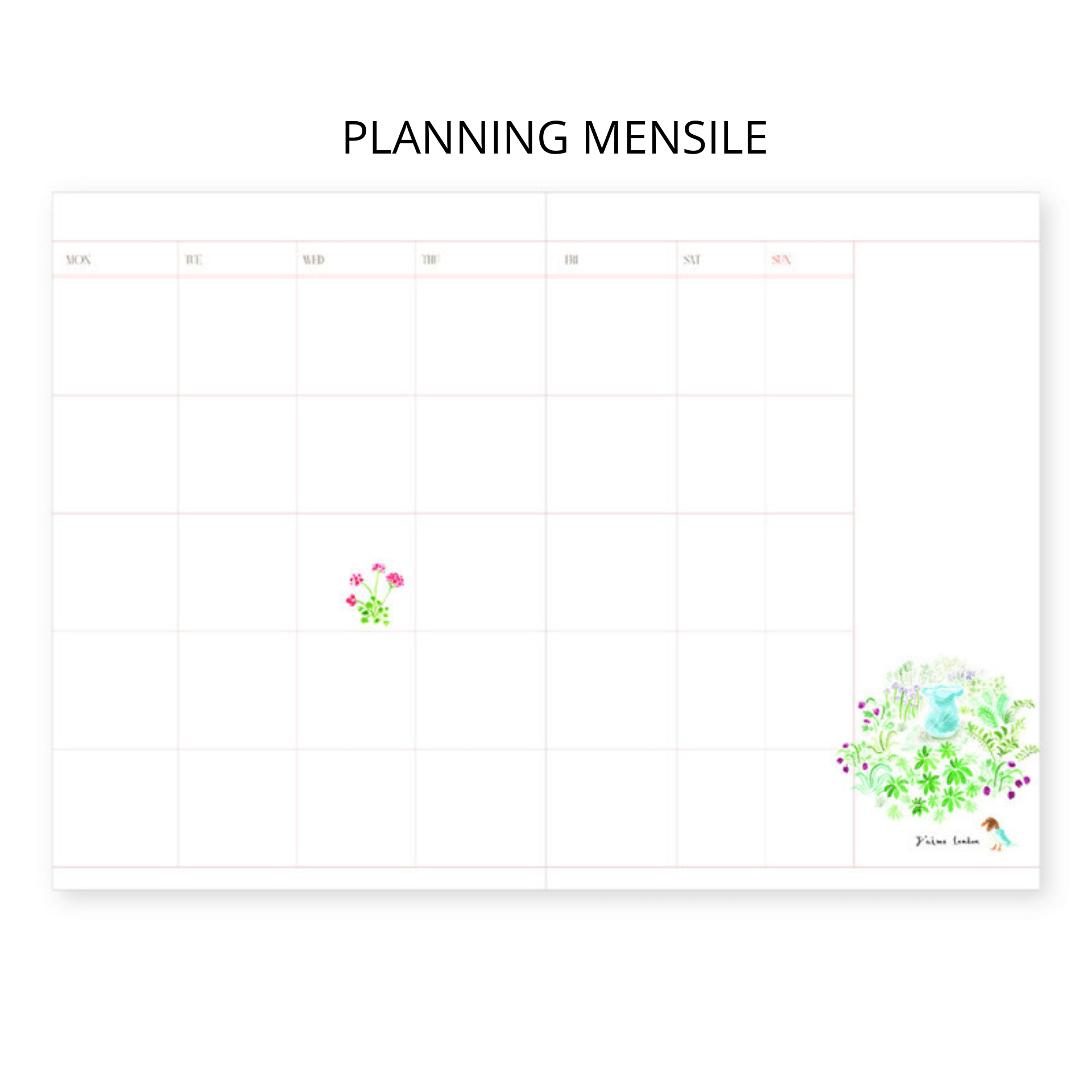 Pansydaisy Korea Planner Planner Jardin