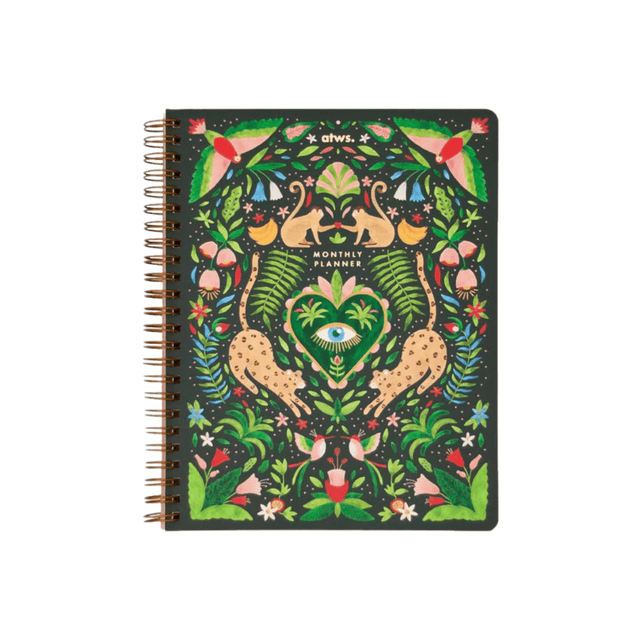 All The Way To Say Planner Planner Mensile con Spirale Green Jungle