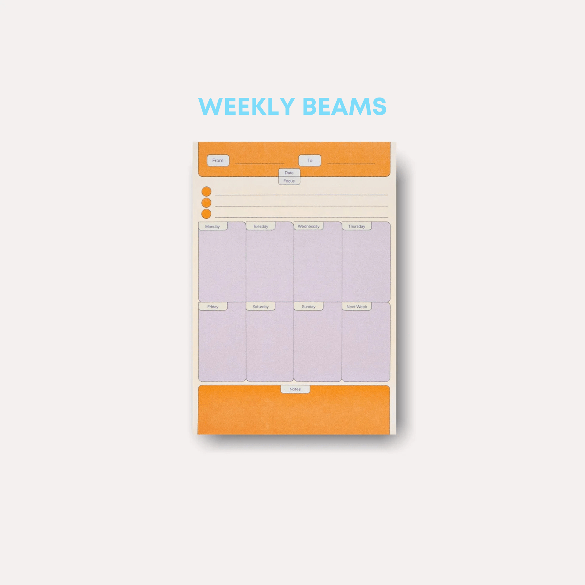 The Completist Planner WEEKLY BEAMS Sticky Notes Maxi