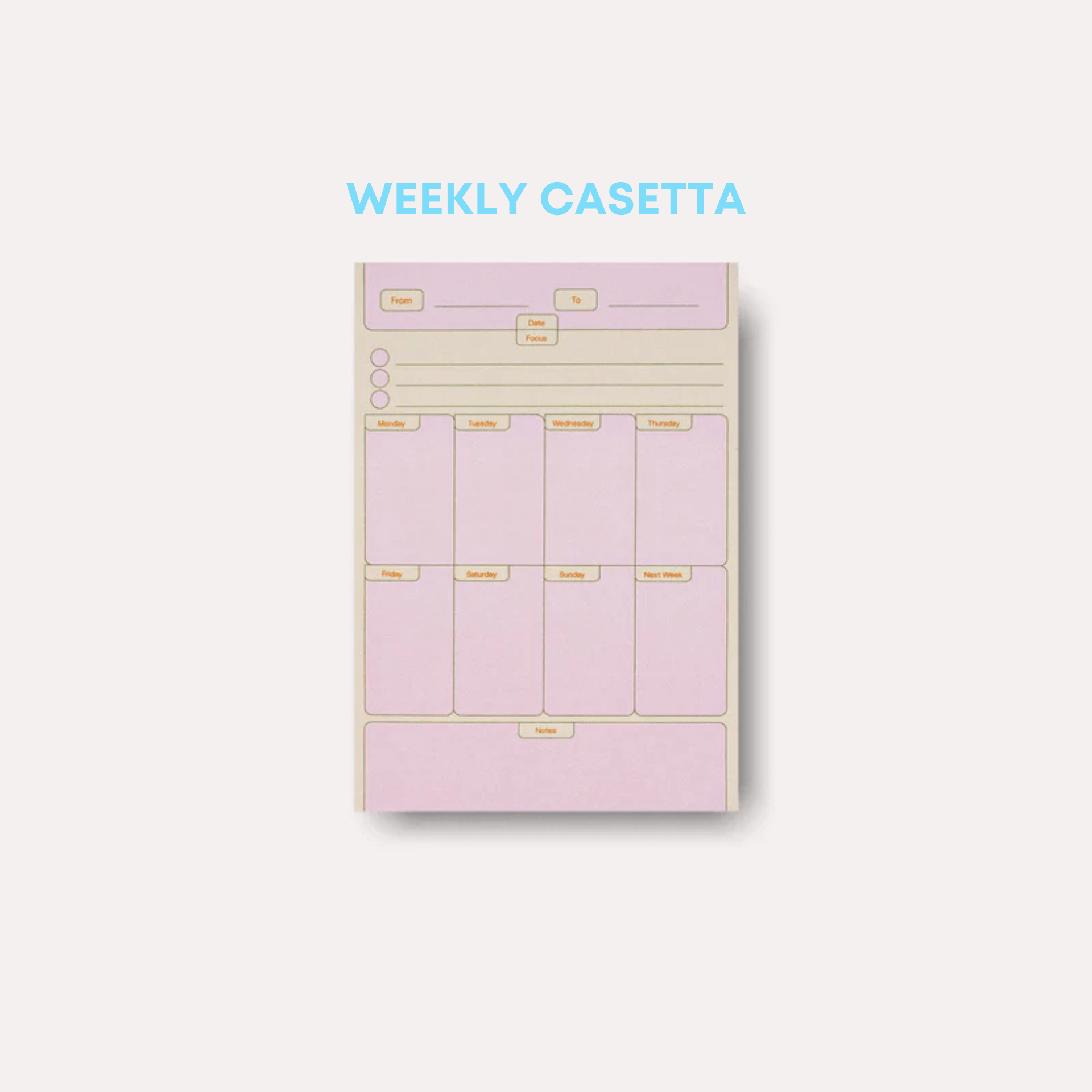 The Completist Planner WEEKLY CASETTA Sticky Notes Maxi