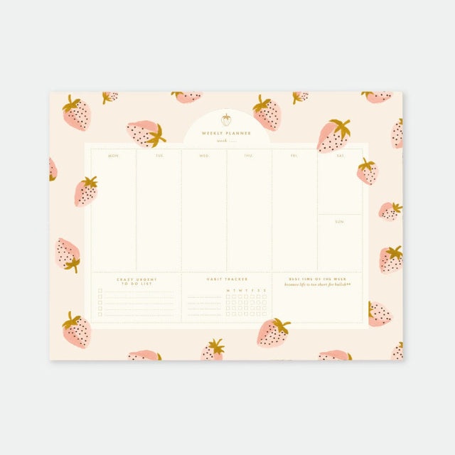 All The Way To Say Planner Strawberries Desk Planner Weekly