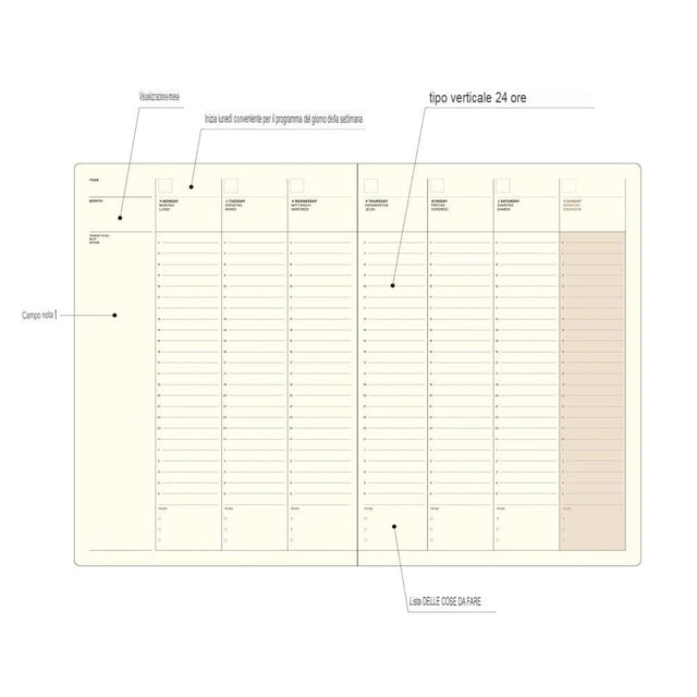 Laconic Planner Style Notebook Laconic - Weekly